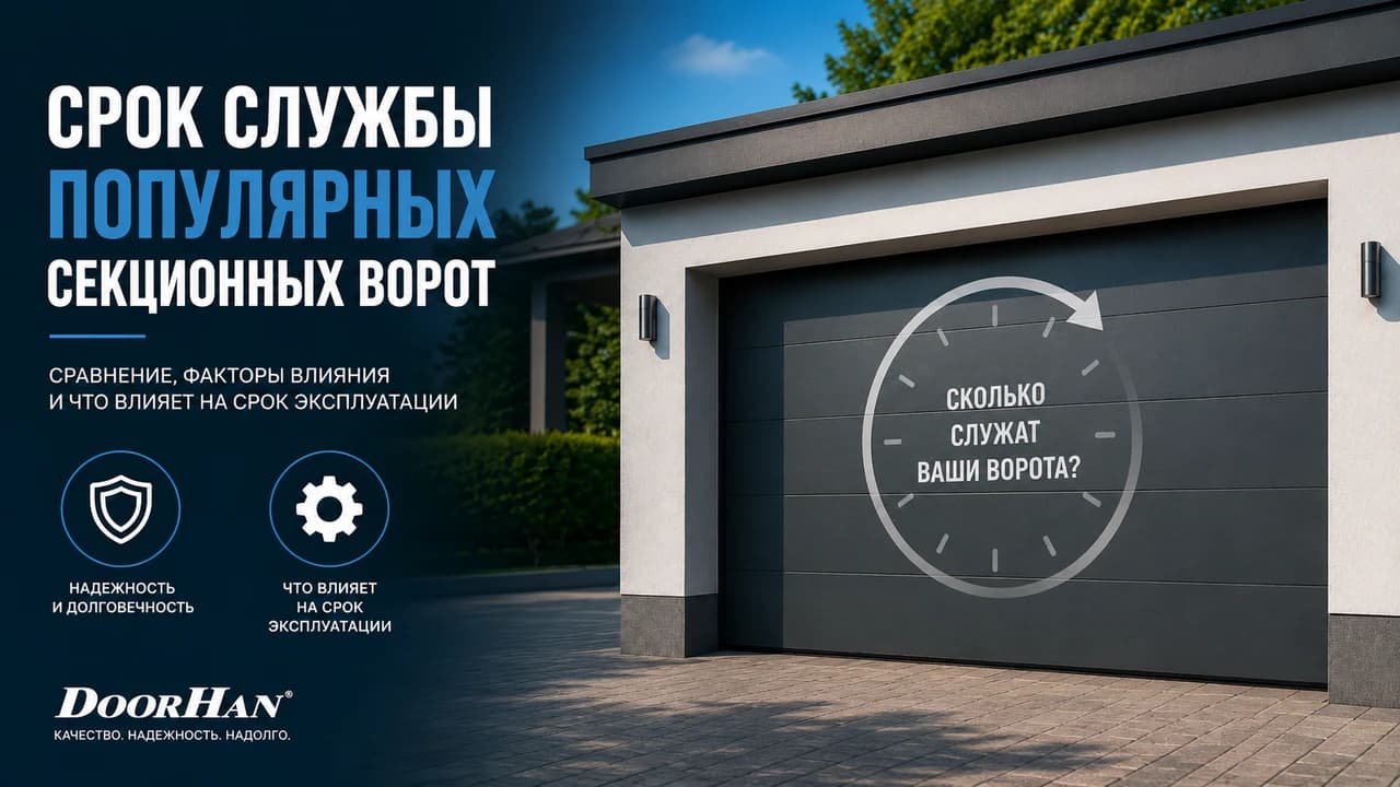 Срок службы популярных моделей гаражных секционных ворот