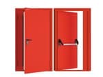 Дверь DoorHan/1850/2050/Противопож.EI60/двухств./глухая/глад./глад./RAL7035/лев./угл. рама