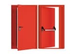 Дверь DoorHan/1950/2050/Противопож.EI60/двухств./глухая/глад./глад./RAL7035/прав./угл. рама
