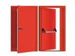 Дверь DoorHan/1150/2050/Противопож.EI60/двухств./глухая/глад./глад./RAL7035/лев./угл. рама