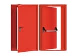 Дверь DoorHan/1450/2050/Противопож.EI60/двухств./глухая/глад./глад./RAL7035/прав./угл. рама