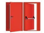 Дверь DoorHan/1750/2050/Противопож.EI60/двухств./остеклен./глад./глад./RAL7035/лев./угл. рама