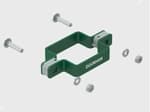 Комплект хомута двухстороннего для столба 80х80 (антивандальный) RAL 6005 (зеленый)