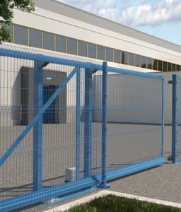 откатные ворота с заполнением 3d сеткой