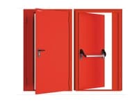 Дверь DoorHan/1650/2050/Противопож.EI60/двухств./глухая/глад./глад./RAL7035/лев./угл. рама
