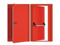 Дверь DoorHan/1950/2050/Противопож.EI60/двухств./остеклен./глад./глад./RAL7035/лев./угл. рама