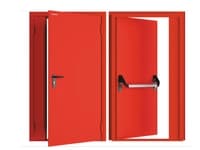 Дверь DoorHan/1750/2050/Противопож.EI60/двухств./глухая/глад./глад./RAL7035/лев./угл. рама