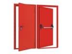 Дверь DoorHan/680/2050/Противопож.EI60/одност./глухая/глад./глад./RAL7035/лев./угл. рама