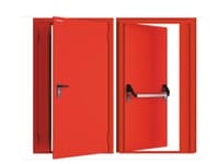 Дверь DoorHan/1350/2050/Противопож.EI60/двухств./остеклен./глад./глад./RAL7035/прав./угл. рама