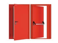 Дверь DoorHan/1950/2050/Противопож.EI60/двухств./глухая/глад./глад./RAL7035/прав./угл. рама