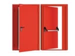 Дверь DoorHan/1750/2050/Противопож.EI60/двухств./глухая/глад./глад./RAL7035/прав./угл. рама