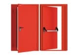 Дверь DoorHan/1650/2050/Противопож.EI60/двухств./глухая/глад./глад./RAL7035/прав./угл. рама