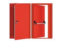 Дверь DoorHan/1750/2050/Противопож.EI60/двухств./глухая/глад./глад./RAL7035/прав./угл. рама