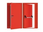 Дверь DoorHan/1150/2050/Противопож.EI60/двухств./глухая/глад./глад./RAL7035/прав./угл. рама