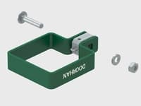 Комплект хомута одностороннего для столба 60х60 (антивандальный) RAL 6005 (зеленый)